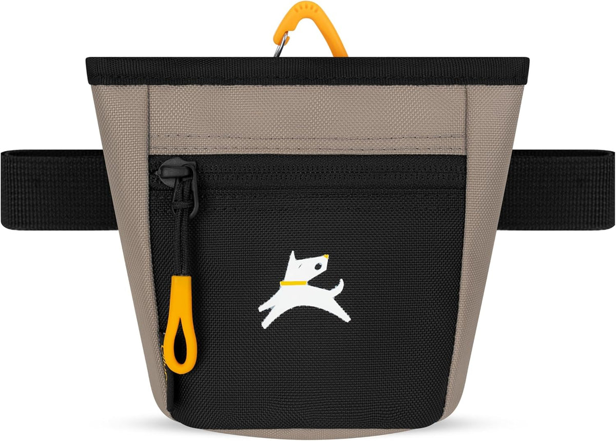 OllyDog, Goodie Treat Bag, Dog Treat Training Pouch | Magnetic Closure | 3 Ways to Wear | Hands-Free Waist Belt | Water-Resistant Recycled Vegan Fabric (Raven S'25)