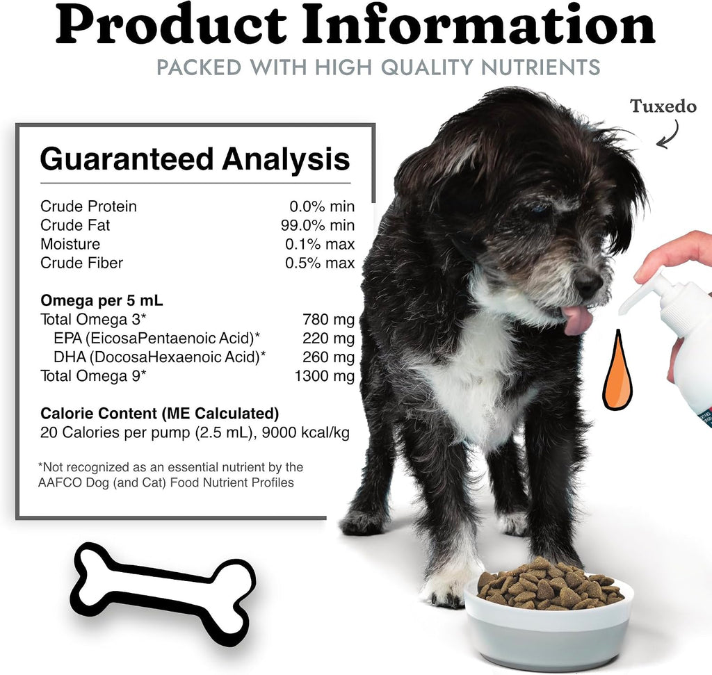 Salmon Oil for Dogs & Cats, Healthy Skin & Coat, Liquid Fish Omega 3, 32 oz | Soft Shiny Glossy Coat, EPA DHA, Immune System & Heart Function Support, Normal Shedding, Supplement for Pets