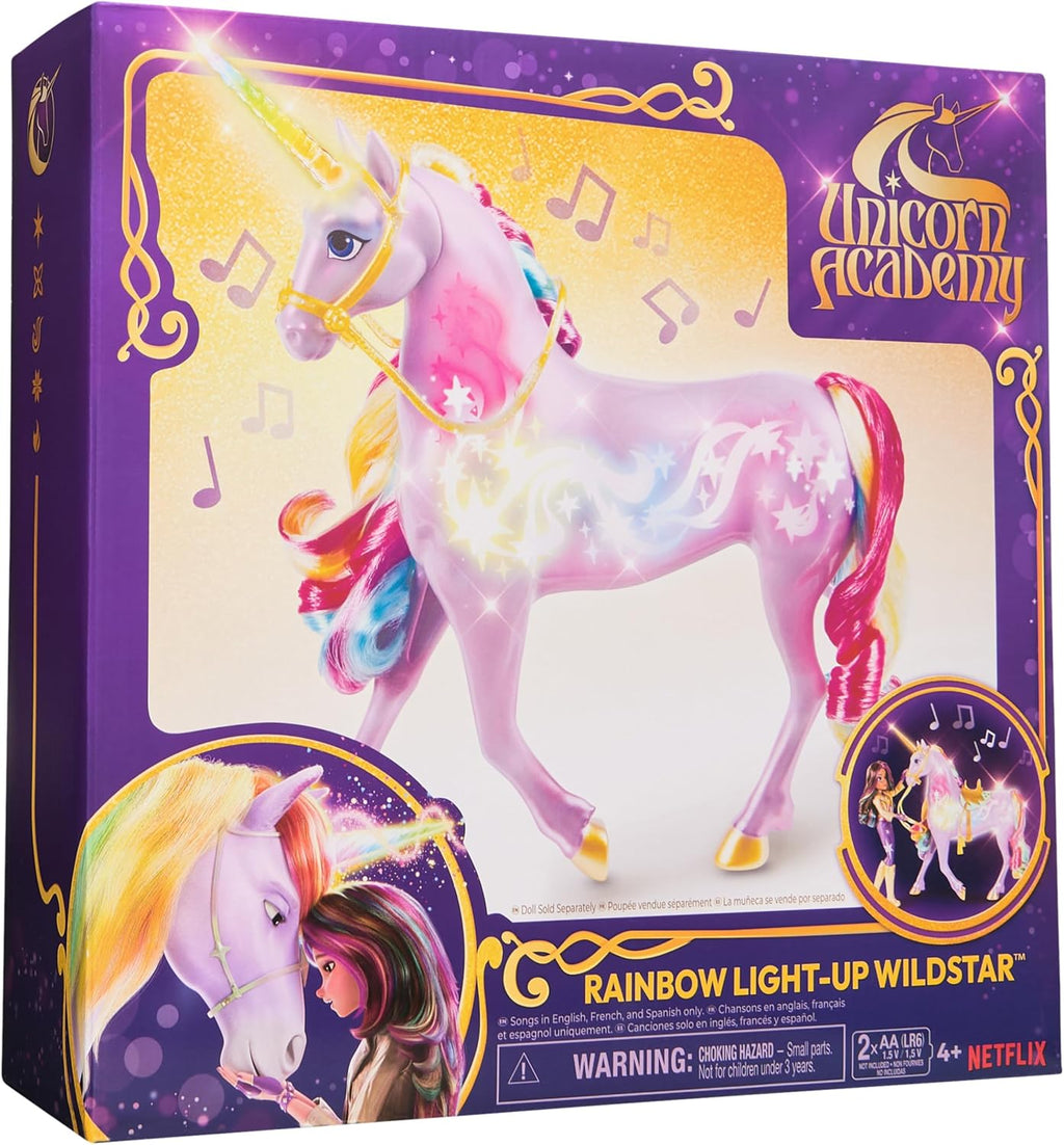 Unicorn Academy Rainbow Light-up Wildstar, Dolls & Unicorn Toys, Ages 4+