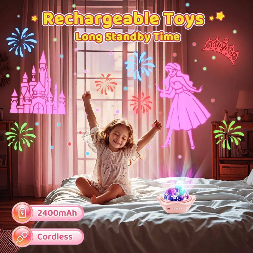 Unicorn Toys for Girls Age 4-6, 6 Films Cute Star Night Light Projector