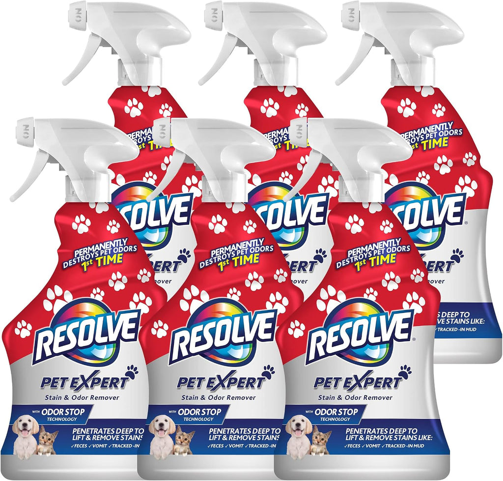 Resolve Pet Expert Stain and Odor Remover, Carpet Cleaner, Pet Stain and Odor Remover, Carpet & Upholstery Cleaner - Removes Stains and Odors, 22 oz