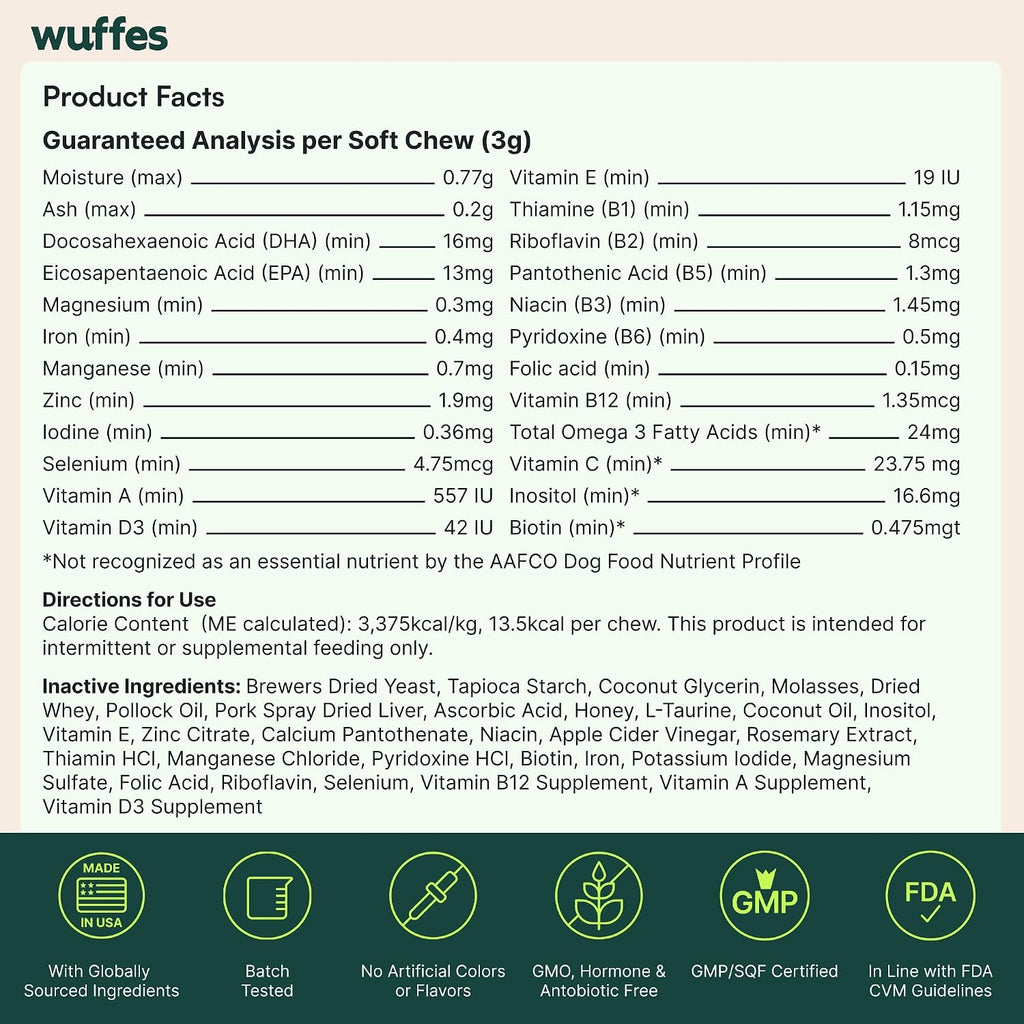 Wuffes Multivitamin Chews for Dogs