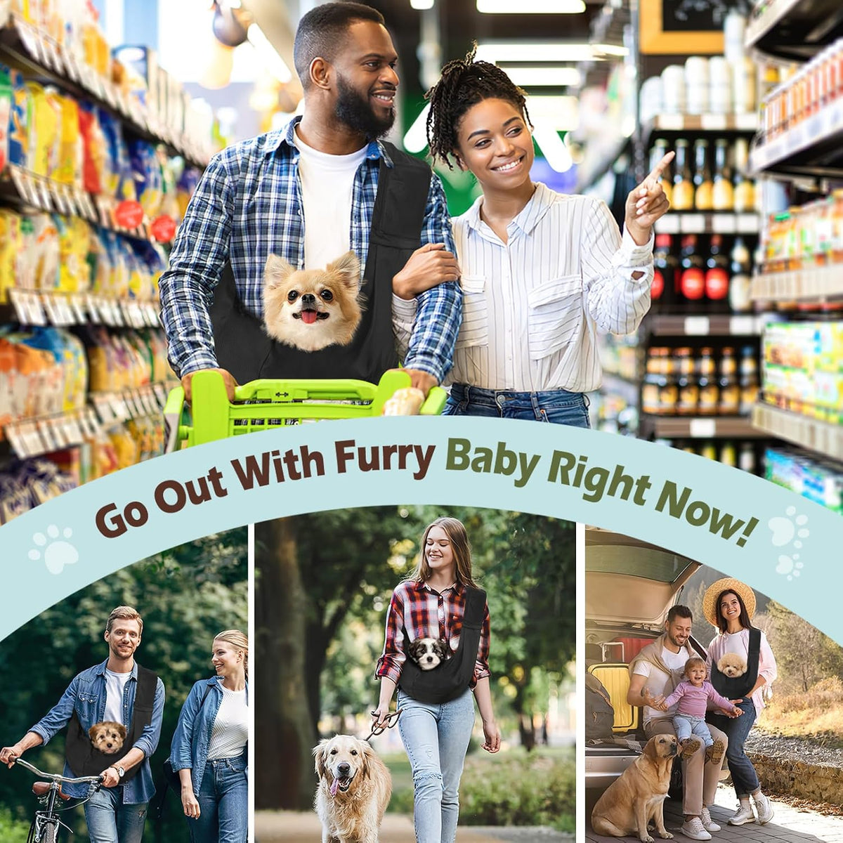 Pawaboo Small Dog Sling Carrier
