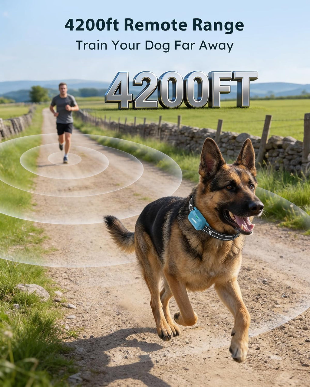 Dog Shock Collar for Dogs - 4200FT Dog Training Collars with Remote | IPX8 Waterproof Electric Collar with 4 Training Modes, Security Lock, Rechargeable e-Collar for Dogs 10-120lbs
