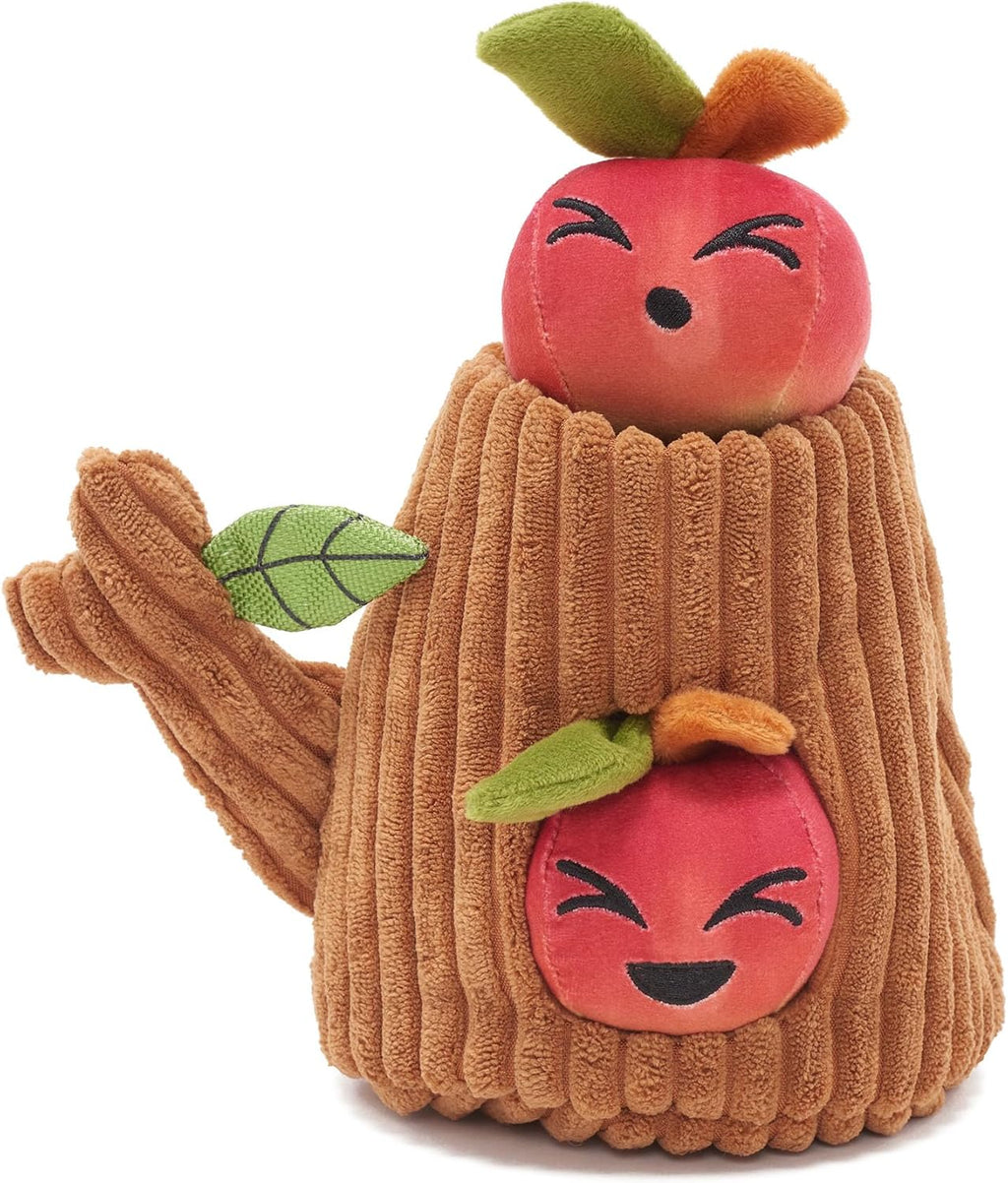 BarkBox Animal Squeakers 4-in-1 Interactive Plush Dog Toy | Squeaky Dog Toys with Crinkle Box and Treat-Hiding - For Extra Small to Small Dogs and Puppies