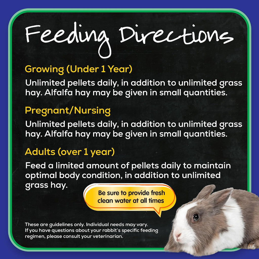 Small World Rabbit Food, Complete Pelleted Feed, High Fiber Food, 10 lb