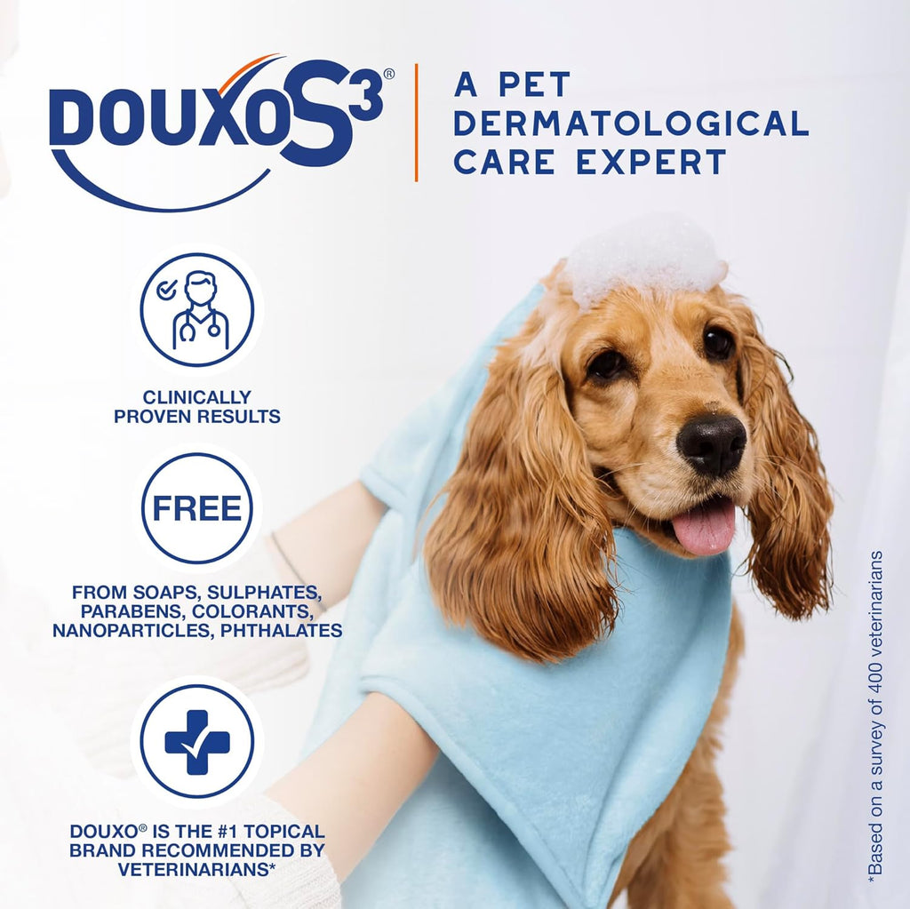 Douxo S3 PYO Medicated Dog Mousse - Bacterial & Yeast Infection Treatment | Chlorhexidine for Dogs; Waterless Shampoo, Antibacterial & Antiseptic, for Dogs Only, Clinically Proven, 5 fl oz