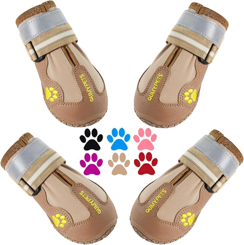 QUMY Dog Shoes for Hot Pavement, Dog Snow Boots & Paw Protectors for Winter