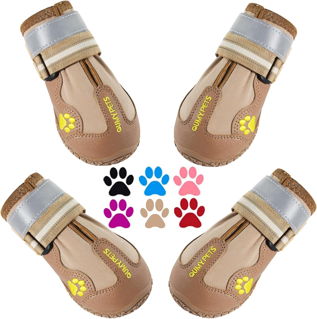 QUMY Dog Shoes for Hot Pavement, Dog Snow Boots & Paw Protectors for Winter
