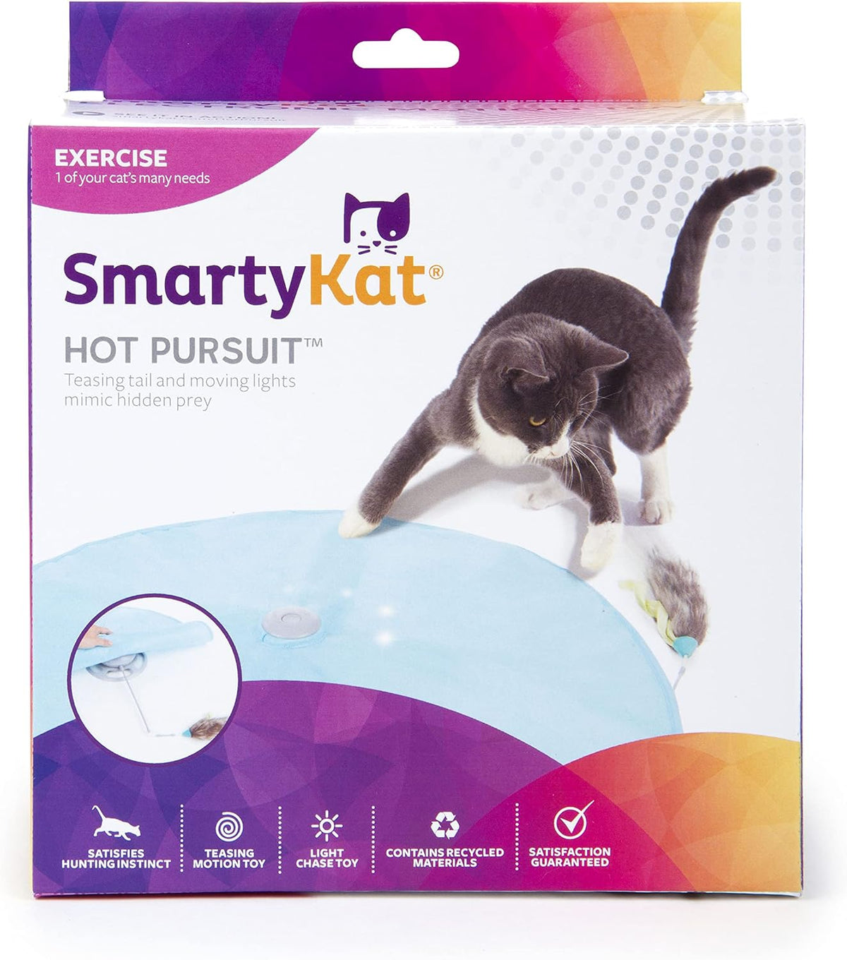 SmartyKat Electronic Motion/Moving Toys for Cats & Kittens, Battery Powered, Mimics Motion of Real Prey, Fun & Interactive Play - Multiple Styles