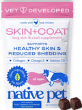 Native Pet Omega 3 Fish Oil for Dogs & Cats – Wild Alaskan Salmon Oil for Dogs Skin and Coat, Supports Joints, Heart & Shedding – Fast-Absorbing Omega 3 6 9 Liquid Supplement – 8oz