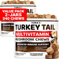 Turkey Tail Mushroom for Dogs - 170 Count - Mushroom Chews for Dogs | Dog Supplement for Lipoma Lumps & Bumps - Immune Health, Digestive, Skin, Energy & Joint Support - Guard Buddy Multivitamin