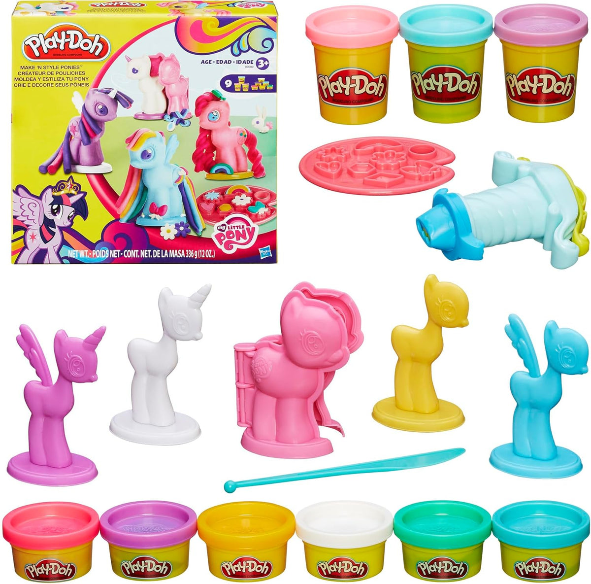 Play-Doh Make & Style Ponies Set, My Little Pony Toys and Figures, Kids Arts and Crafts Playset (Amazon Exclusive)