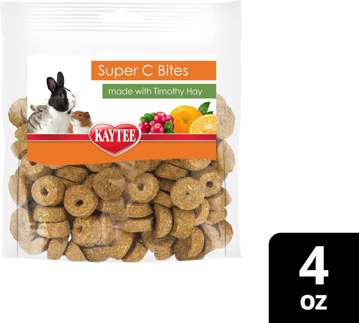 Kaytee Super C Bites Guinea Pig Treats, Cranberry, 4 Oz