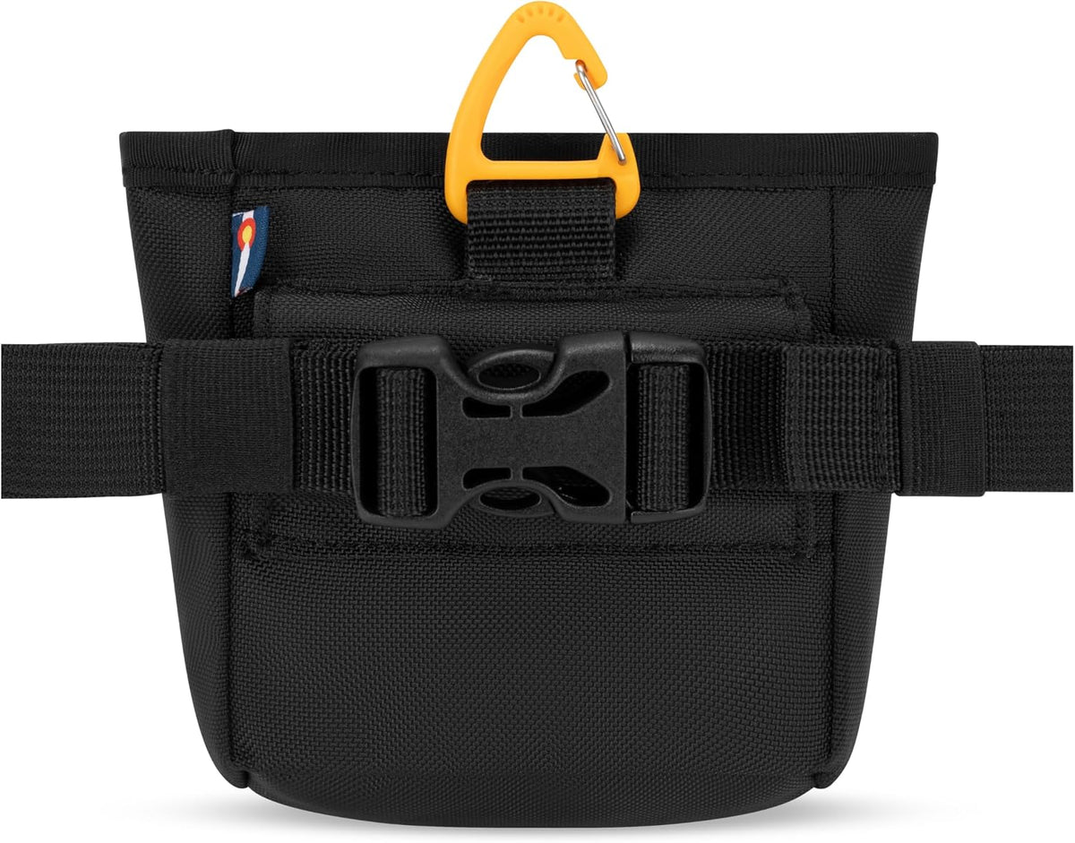 OllyDog, Goodie Treat Bag, Dog Treat Training Pouch | Magnetic Closure | 3 Ways to Wear | Hands-Free Waist Belt | Water-Resistant Recycled Vegan Fabric (Raven S'25)
