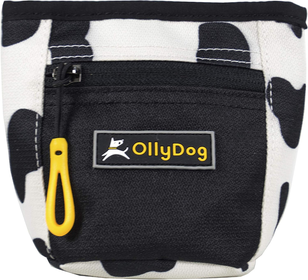OllyDog, Goodie Treat Bag, Dog Treat Training Pouch | Magnetic Closure | 3 Ways to Wear | Hands-Free Waist Belt | Water-Resistant Recycled Vegan Fabric (Raven S'25)