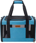 YUNIQUE Soft-Sided Cat & Dog Carrier for Pets Up to 15 Lbs, Airline Approved Collapsible Travel Puppy Carrier with Lightweight Fabric Design (Grey)