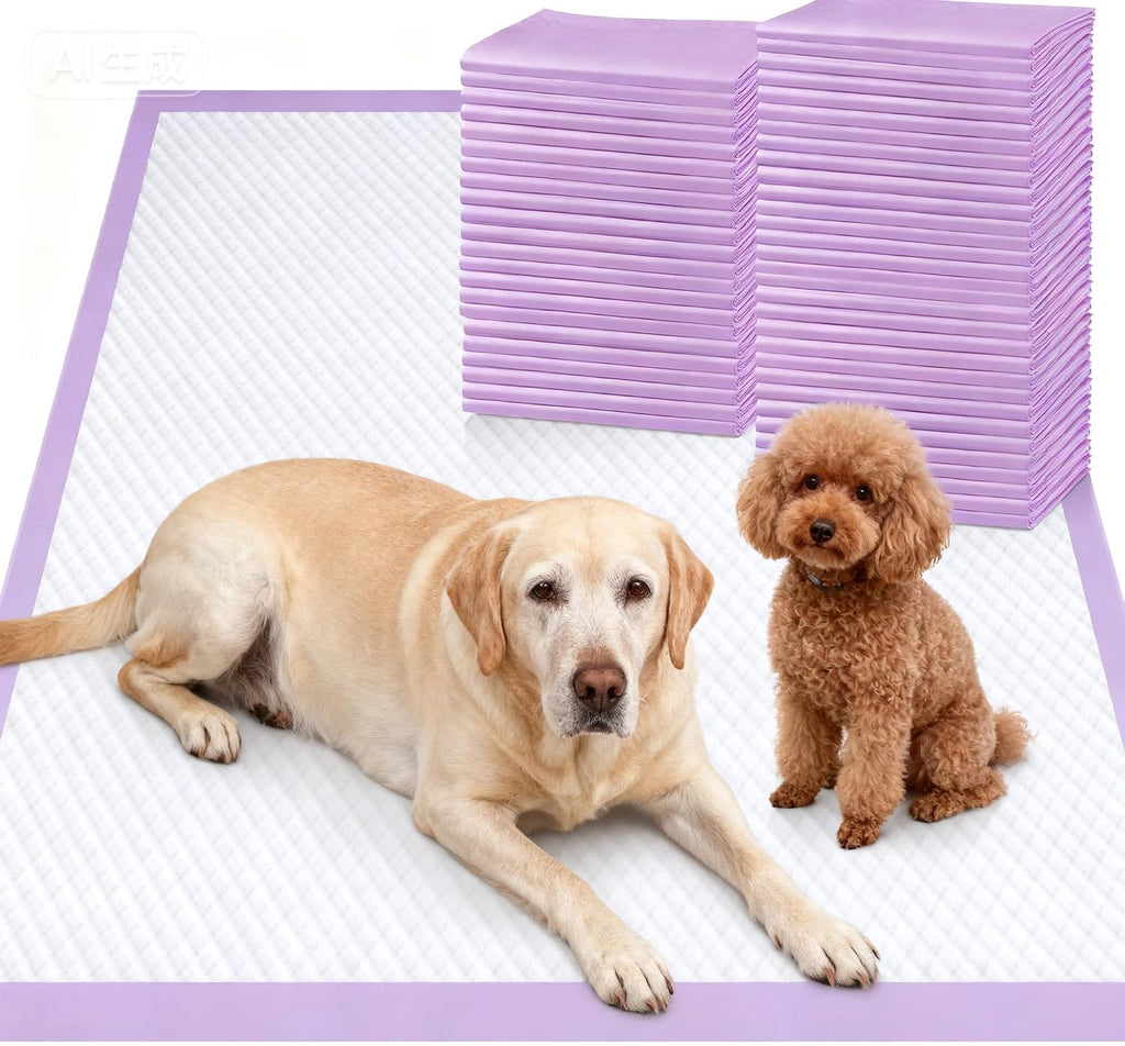Gimars XL 6-Layer Ultra Absorbent 1200ml 48-Hour Leak-Proof Dog Pee Pads, Quick Dry Extra Large Puppy Pads for Puppy Training, Senior & Incontinent Dogs, Cats, Overnight Use, 28"x34", 30 Count