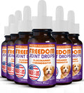 Freedom Joint Drops for Dogs with Hyaluronic Acid, MSM, Glucosamine, & Chondroitin, All Natural Liquid Joint Supplement for Dogs for Pain Relief, Mobility and Hip Support, 30 ml Dropper
