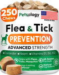 Flea and Tick Prevention for Dogs Pills - 250 Chews - Flea & Tick Control | Natural Dog Oral Defense Treatment Supplement - Vet Formulated Chews - All Breeds & Ages - Immune Support - Made in USA
