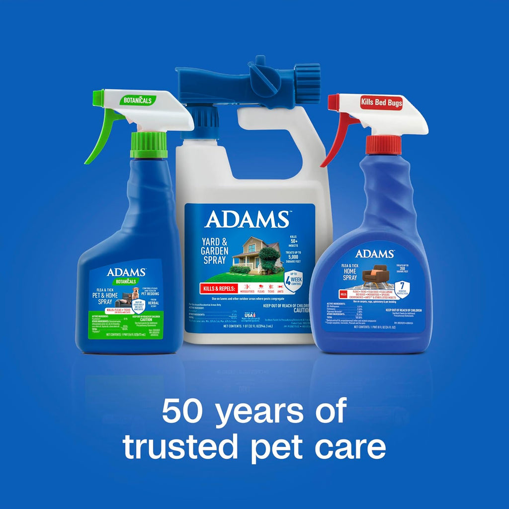 ADAMS Flea & Tick Home Spray for Bed Bugs, Fleas & Ticks, 24 oz | Flea spray for home indoor, up to 7 months, for carpet, furniture and pet bedding