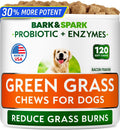 BARK&SPARK Probiotics for Dogs - Digestive Health Supplement Chews | Pet Dog Probiotics - Fiber & Enzymes - Diarrhea Gas Treatment Upset Stomach Relief - Allergy & Itchy Skin - 120Ct Chicken
