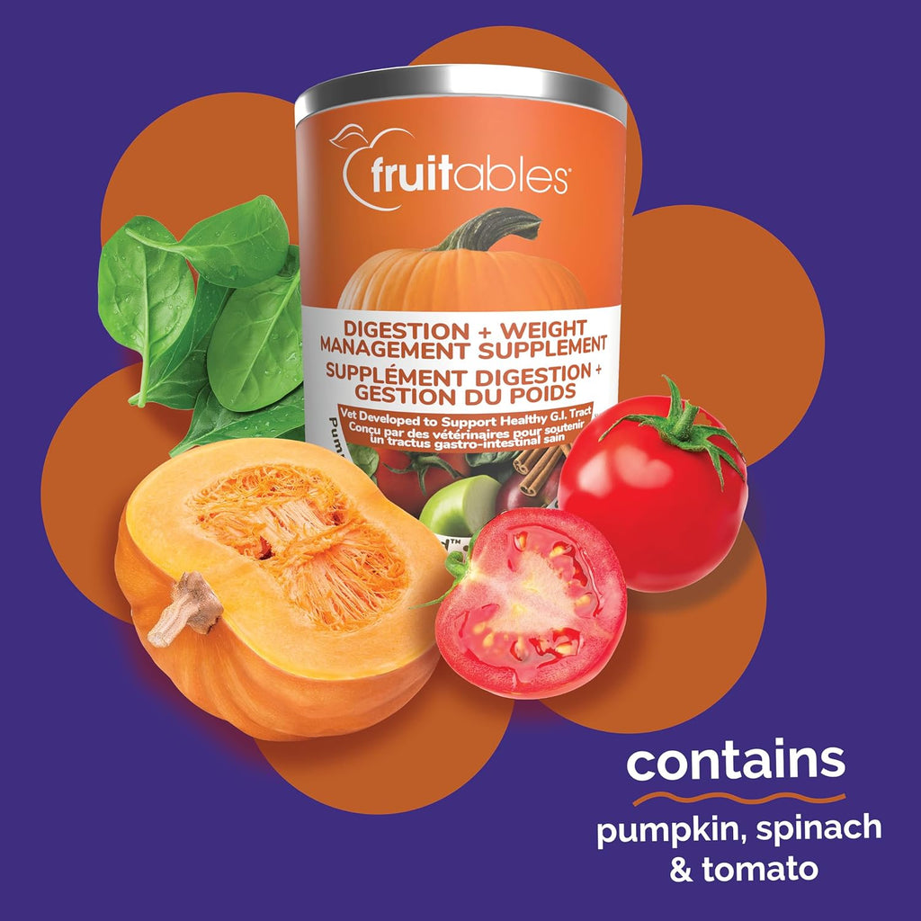 Fruitables Pumpkin Digestive Supplement, Fiber Supplement for Dogs, 15oz | Pumpkin Puree for Dogs, Dog Food Topper, Pumpkin Food Topper, Digestive Health, Fiber Supplement, Superfoods, Pet Nutrition