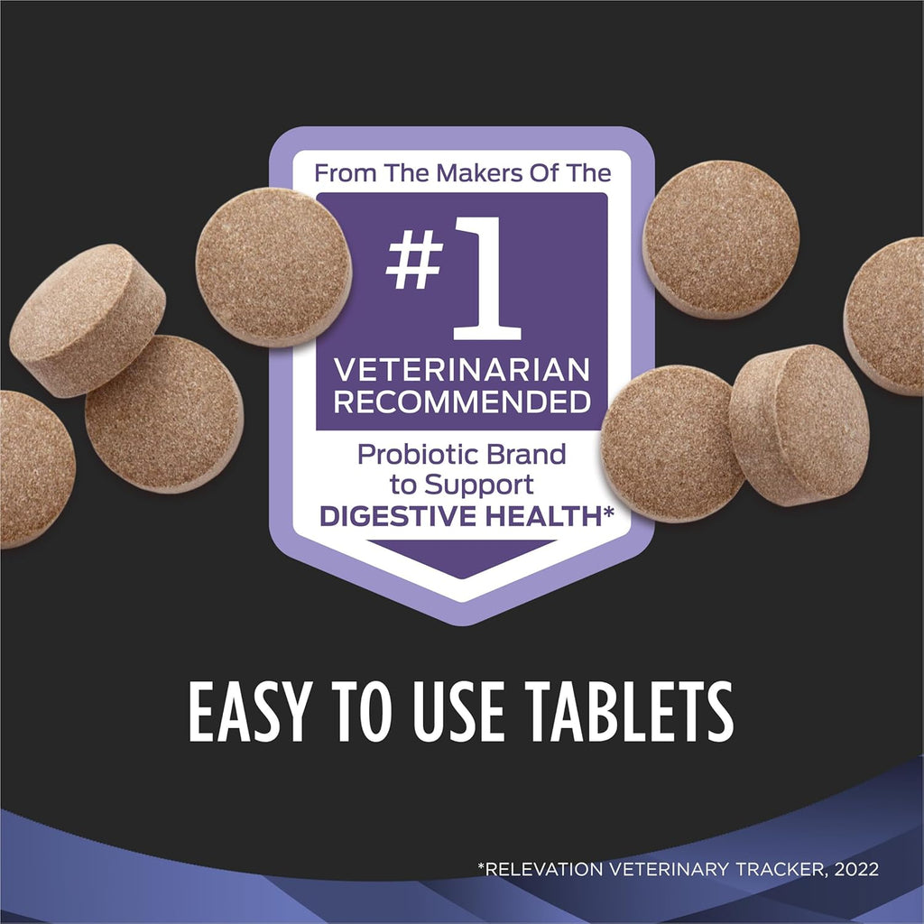 Purina Pro Plan Veterinary Supplements FortiFlora Dog Probiotics Chewable Tablets to Support Digestive and Immune Health and Occasional Diarrhea