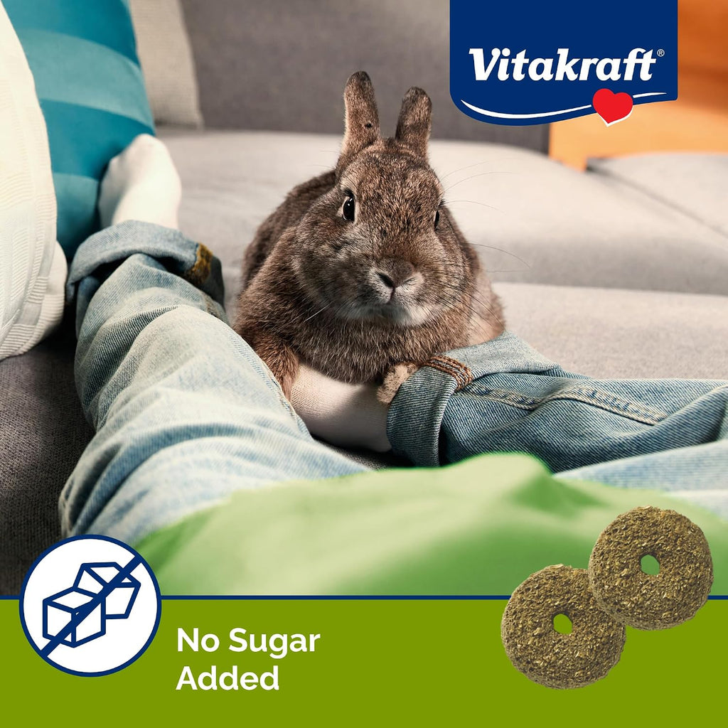 Vitakraft Nibble Rings Small Animal Treat, 10.6 oz Healthy Crunchy Snack for Rabbits, Guinea Pigs, Hamsters & Other Small Pets, Wholesome Wheat & Alfalfa, Added Vitamins & No Artificial Flavors