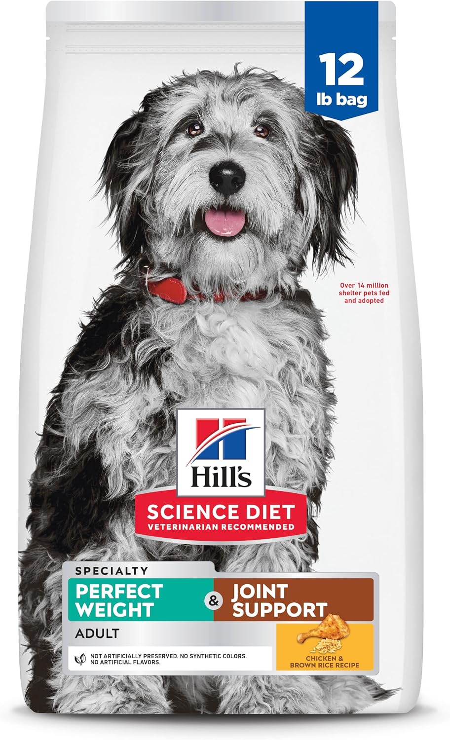 Hill's Science Diet Adult Perfect Weight & Joint Support Dry Dog Food | #1 Veterinarian Recommended, Chicken Recipe, 25 lb. Bag