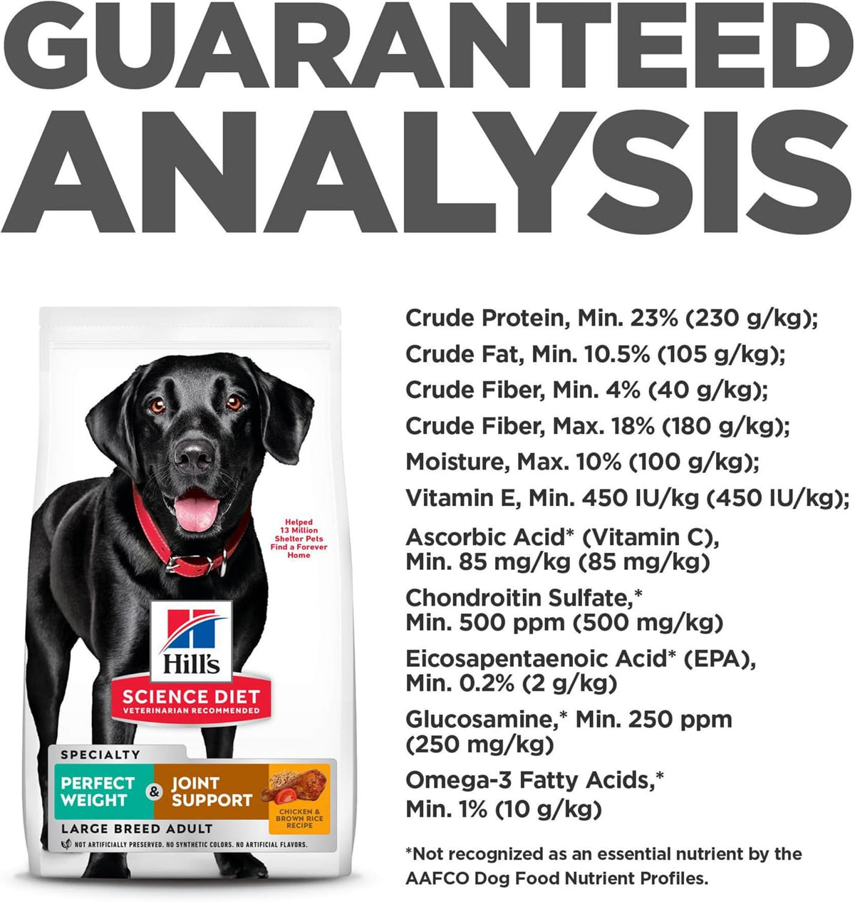 Hill's Science Diet Perfect Weight & Joint Support Large Breed Dry Dog Food | #1 Veterinarian Recommended, Adult Formula, Chicken Recipe, 25 lb. Bag