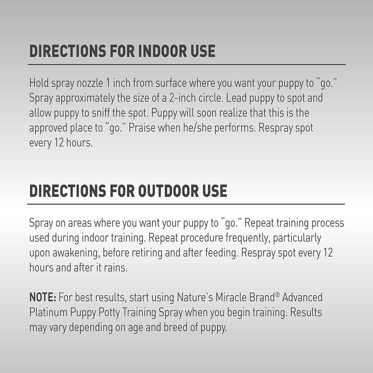 Nature's Miracle Advanced Platinum Puppy Potty Training Spray, 8 oz | Helps Encourage Puppies To Go Where You Want, Lasts Up To 12 Hours, For Indoor & Outdoor Training