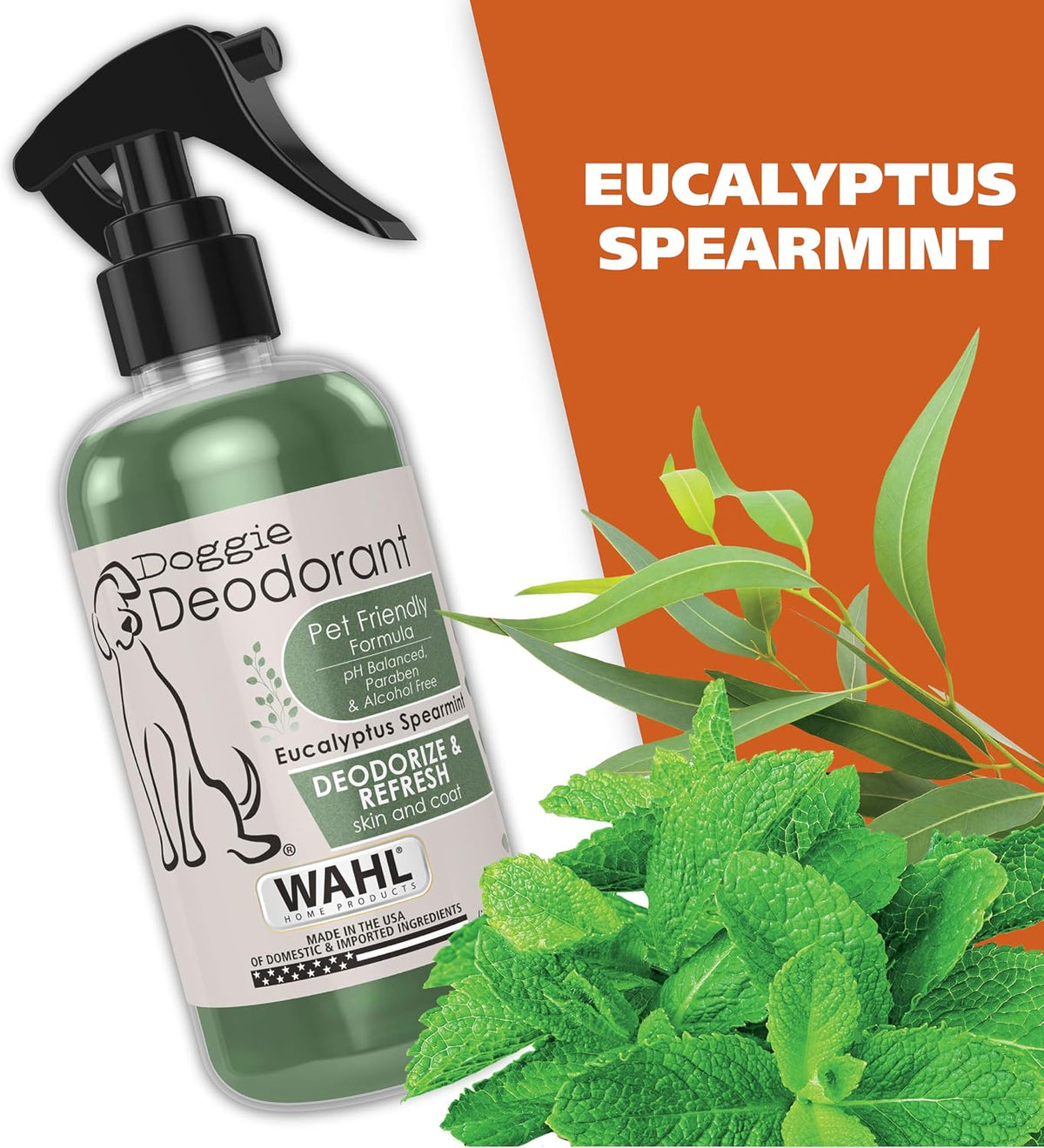 Wahl USA Pet Deodorant Spray for Dogs, Eucalyptus Spearmint, 8 oz