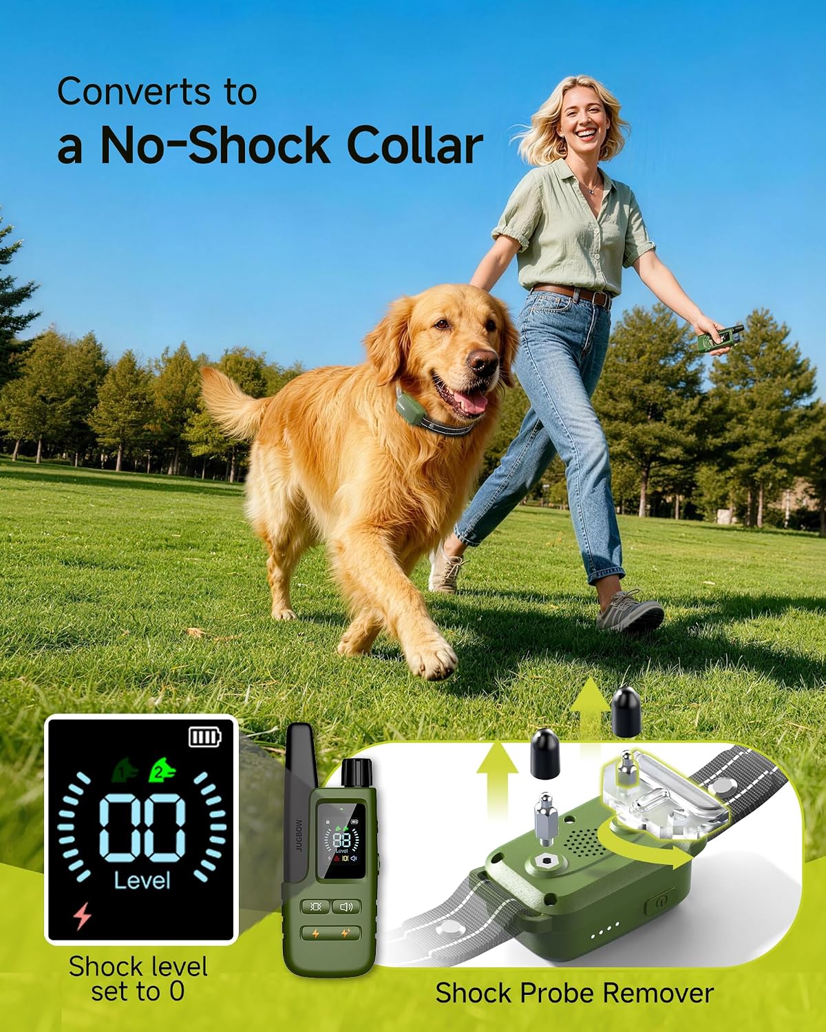 Shock Collar for 2 Dogs with Remote, 4200FT Range, Fits 10-120 lbs | IPX8 Waterproof Collar with 4 Training Modes, Rechargeable and Adjustable Collars for Small, Medium, and Large Dogs