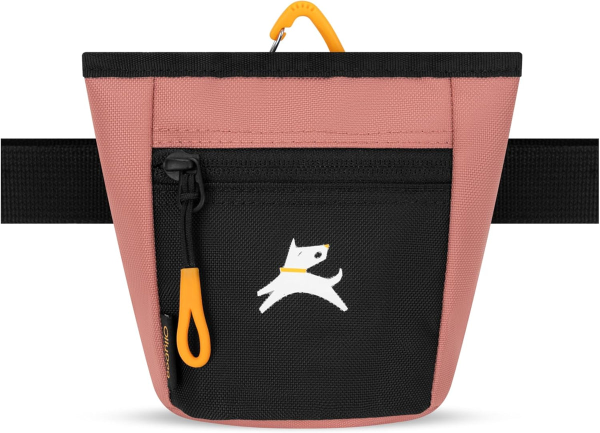 OllyDog, Goodie Treat Bag, Dog Treat Training Pouch | Magnetic Closure | 3 Ways to Wear | Hands-Free Waist Belt | Water-Resistant Recycled Vegan Fabric (Raven S'25)