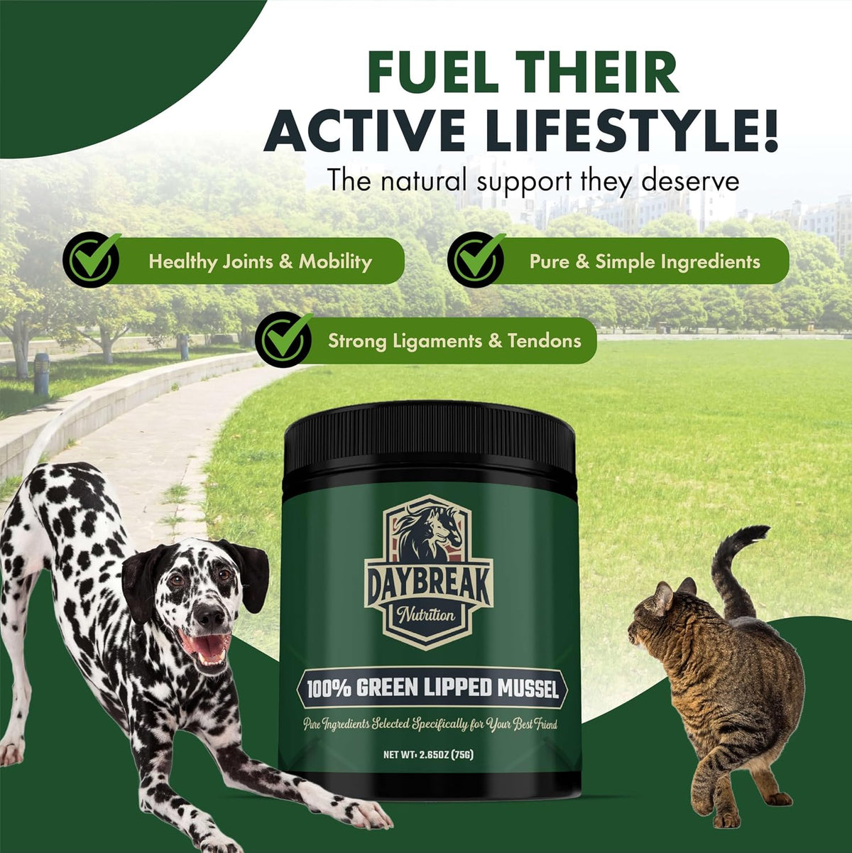 Pure Green Lipped Mussel Powder for Dogs and Cats, 75 Grams