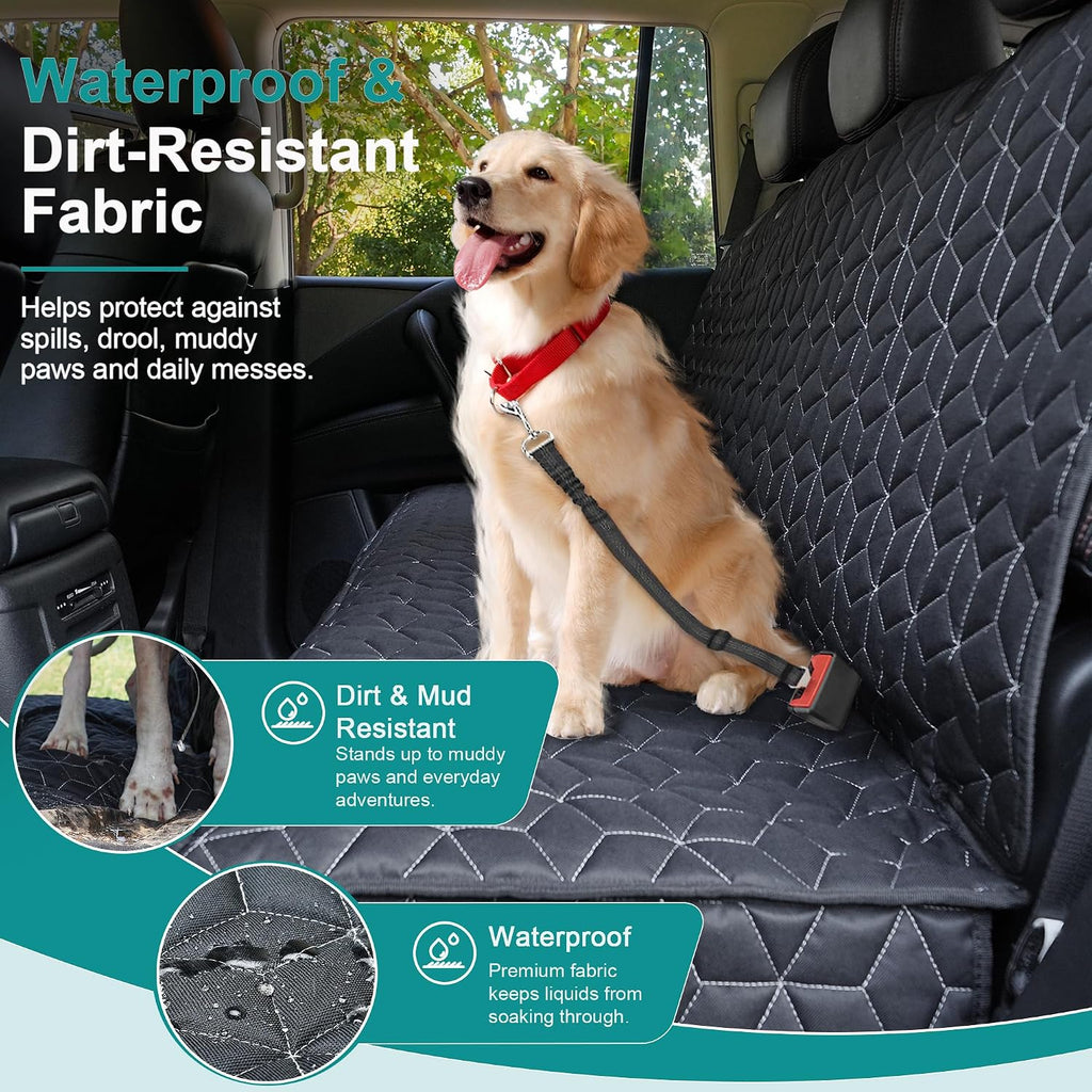 Meginc Dog Car Seat Covers for Back Seat, Bench Seat Covers for Trucks
