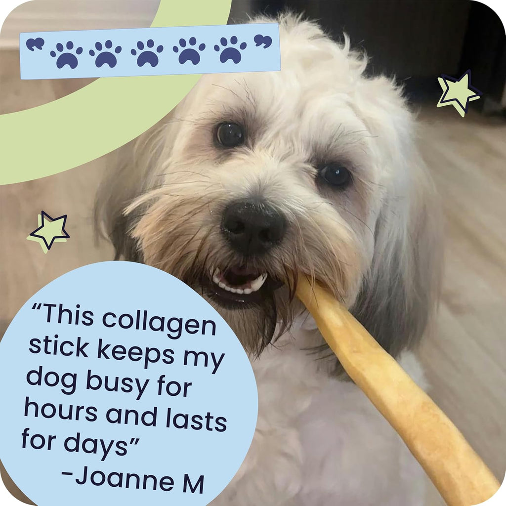 Pawstruck Natural 5-7” Beef Collagen Braids for Dogs – Long-Lasting Rawhide & Bully Stick Alternative, with Chondroitin & Glucosamine – 5 Pack | Long-Lasting Chew for Small Dogs and Power Chewers, Supports Dental Health & Joint Health, Alternative to Trad