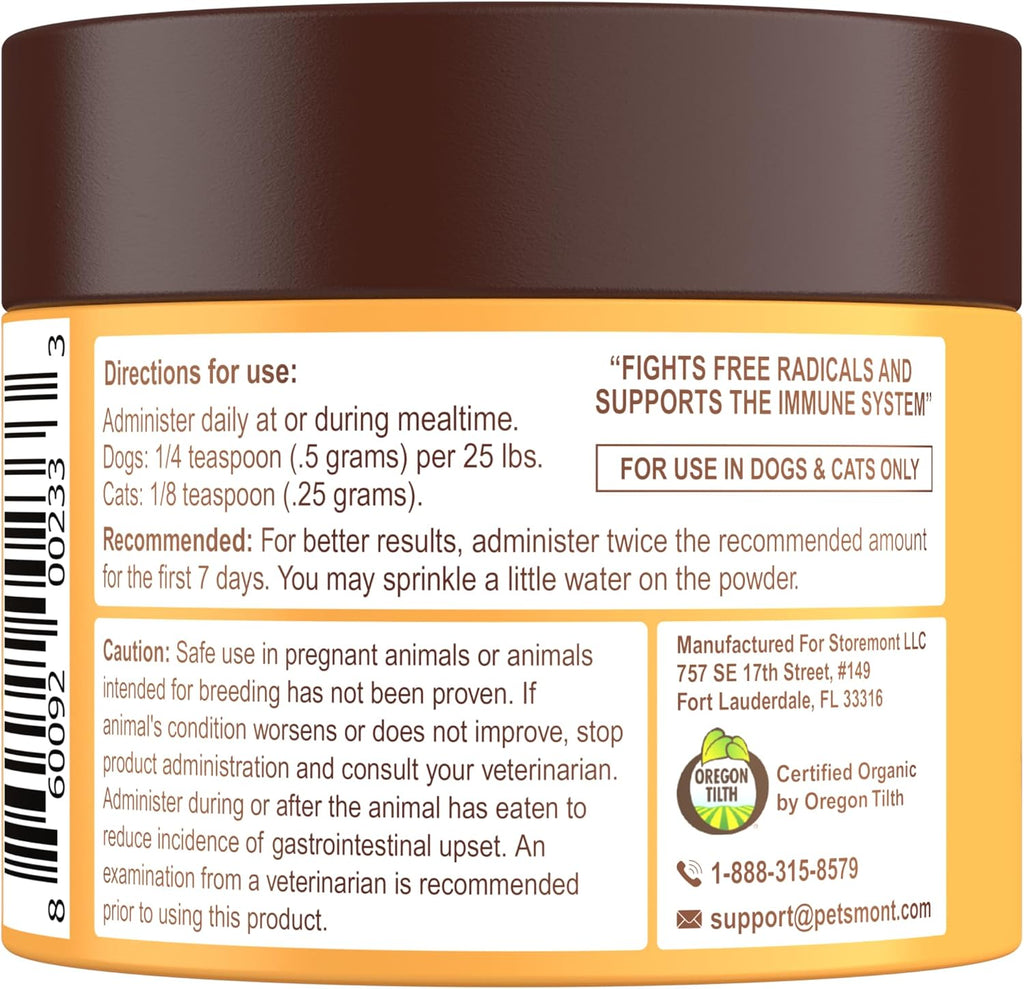 Petsmont Buddy Guard for Lumps and Bumps, Lipoma for Dogs & Cats, Patent Pending Organic 9 Mushroom Powder Blend Natural Dog Probiotic & Immune Support Chaga, Reishi, Lion's Mane, Turkey Tail Mushroom