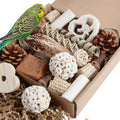 Kyouki Bird Toys Parrot Toys Natural Bird Foraging Box Foot for Parakeets,Cockatiels,Conures,Love Birds,and Other Small to Medium Birds (Medium)