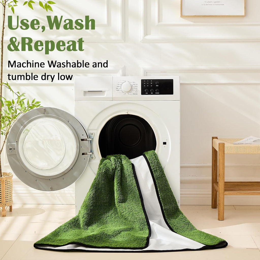 Qeils Reusable Dog Pee Pads, Washable Puppy Pads, Leak-Proof 18"x24" 2 Pack | Super Absorbent And Non-Slip Potty Training Pads, Soft Paw Print Plush Design, Ideal For Crates, Couch, Car Seats & Pet Beds