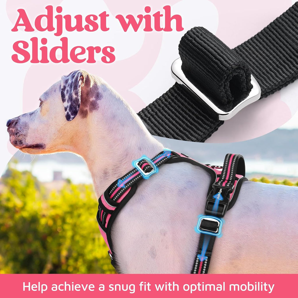 rabbitgoo Dog Harness for Large, No Pull 3 Buckles Easy On & Off