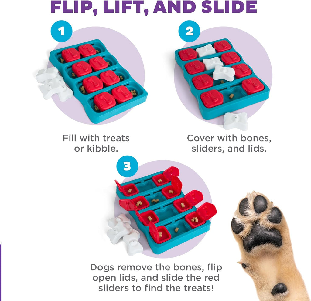 Outward Hound Nina Ottosson Dog Brick Dog Toy Treat Puzzle, 12.8"