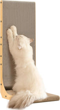 FUKUMARU Cat Scratcher, 26.8 Inch L Shaped Cat Scratch Pad for Indoor Cats