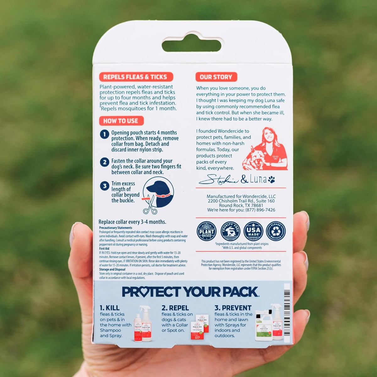 Wondercide Dog Collar - with Natural Essential Oils - 4 Months Protection | Flea, Tick, and Mosquito Repellent, Prevention for Dogs - Pet and Family Safe