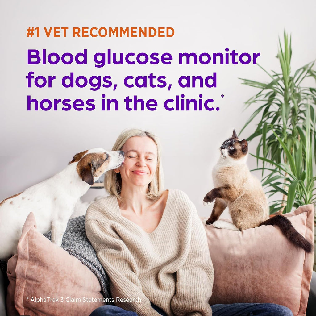 AlphaTrak3 Test Strips for Diabetic Dogs, Cats & Horses, 50 Count | Quick & Accurate Results with Small Blood Sample, Intuitive Design, Use with AT3 Blood Glucose Monitor