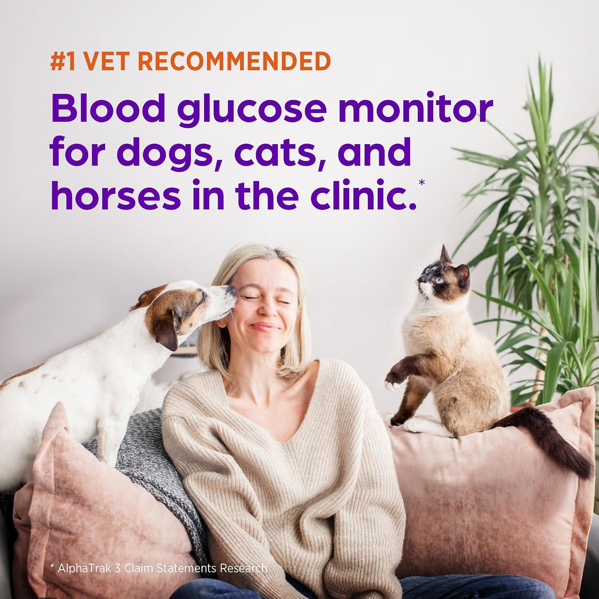 AlphaTrak3 Test Strips for Diabetic Dogs, Cats & Horses, 50 Count | Quick & Accurate Results with Small Blood Sample, Intuitive Design, Use with AT3 Blood Glucose Monitor