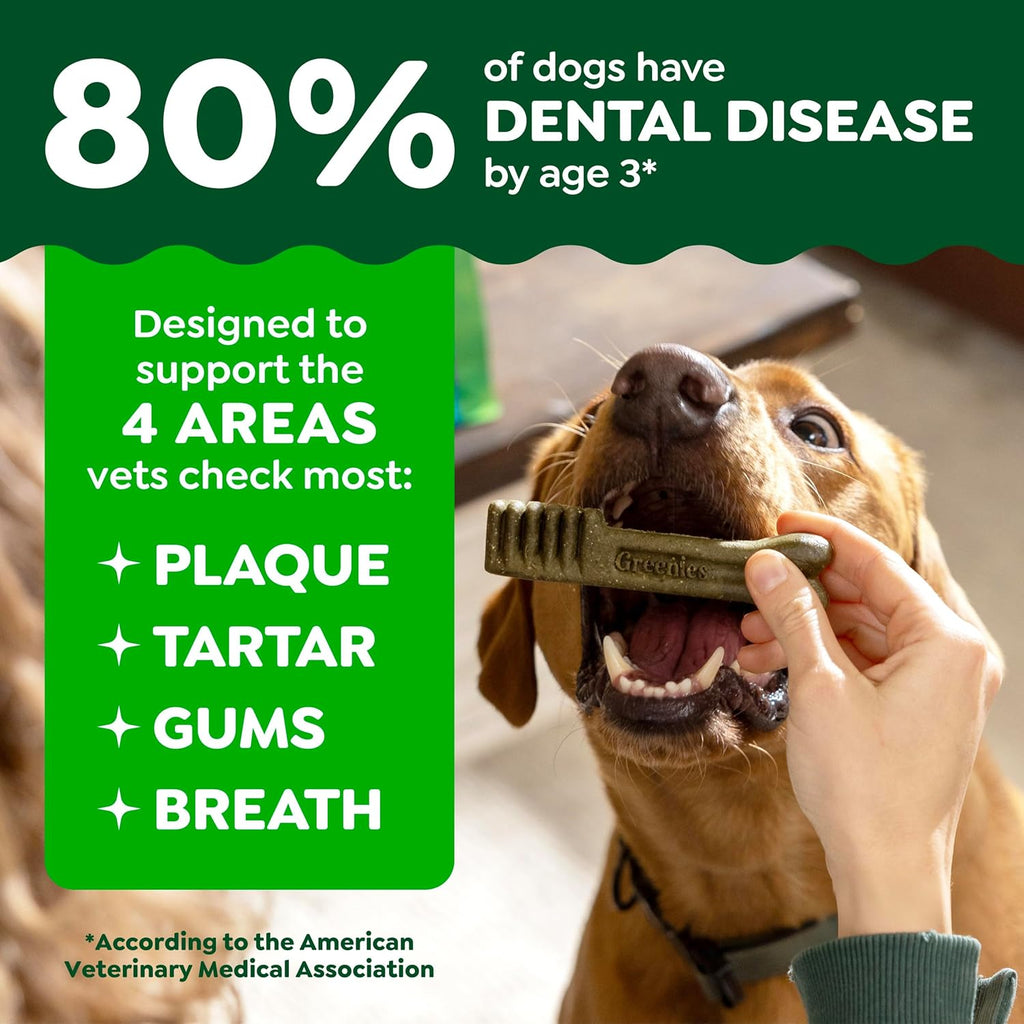 Greenies Regular Dental Dog Treats Flavor, Variety Pack, 36 Count | Veterinarian-recommended, Original, Blueberry, Sweet Potato flavors, (3) 12 oz. packs, for dogs 25-50 lbs, freshens breath