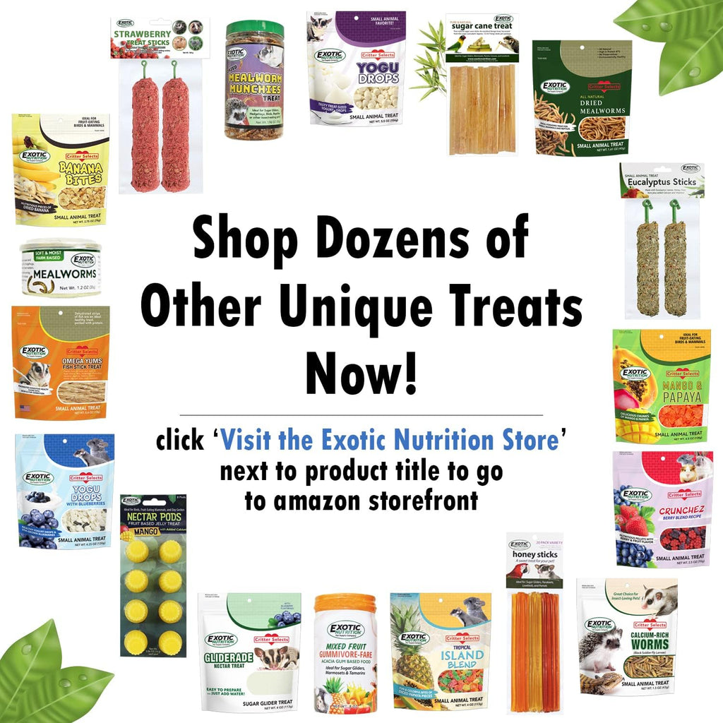 Exotic Nutrition Green Pea Flakes 3oz. - Healthy & Unique Treat - Rat, Degu, Prairie Dog, Chinchilla, Hedgehog, Parrot, Guinea Pig, Rabbit, Hamster