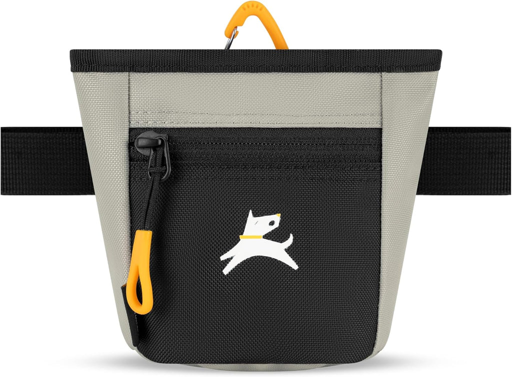 OllyDog, Goodie Treat Bag, Dog Treat Training Pouch | Magnetic Closure | 3 Ways to Wear | Hands-Free Waist Belt | Water-Resistant Recycled Vegan Fabric (Raven S'25)
